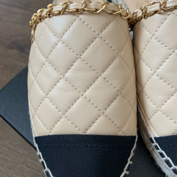 Chanel Quilted CC Espadrilles Mules - Picture 10 of 14